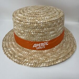 Aperol Spritz Boating Straw Hat One Size Italy Cocktail Drink Bar Barware Cap